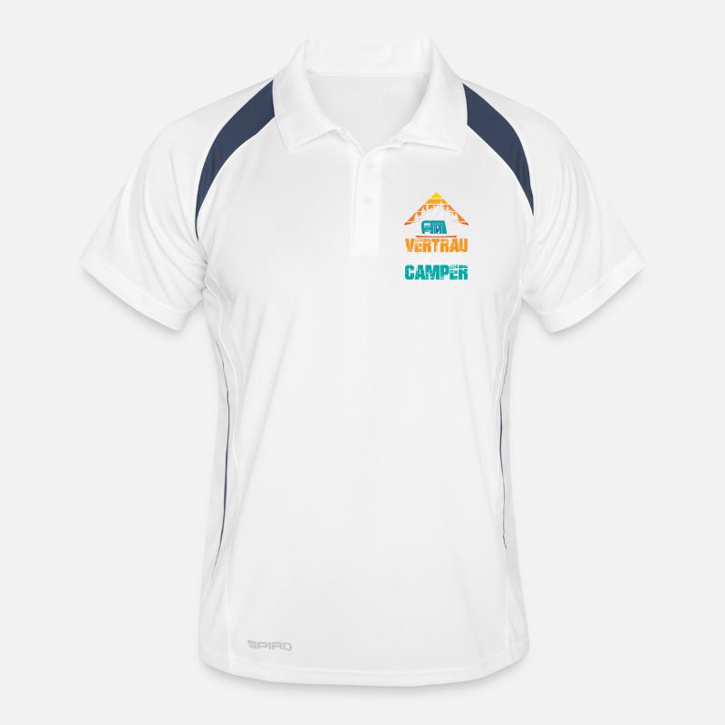 Camper Camping Caravan Saying Men's Polo breathable