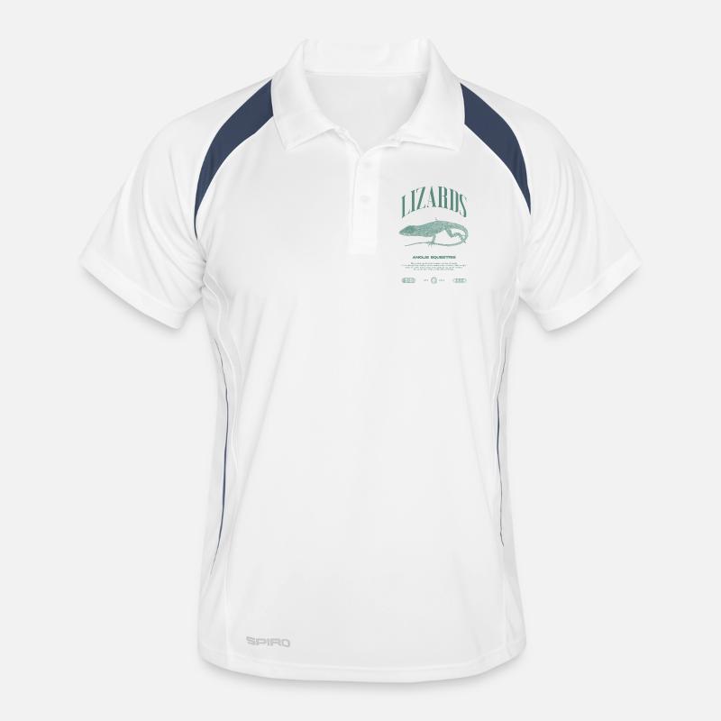 Cuban Knight Anole Reptile Keeper Lizard - Men's Polo breathable - white/navy