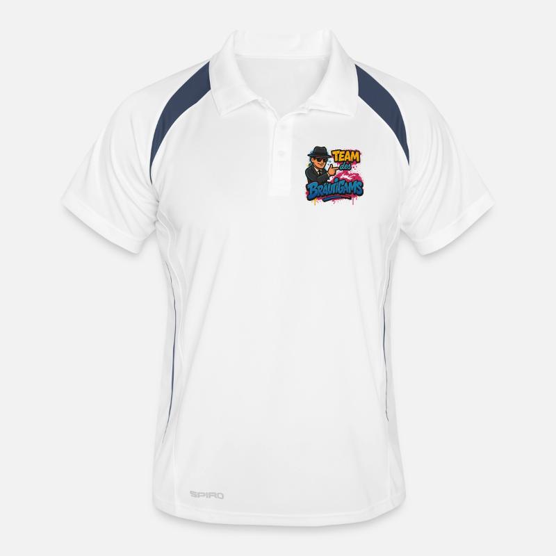 Team des Brautigams Graffiti Männer Polo atmungsaktiv