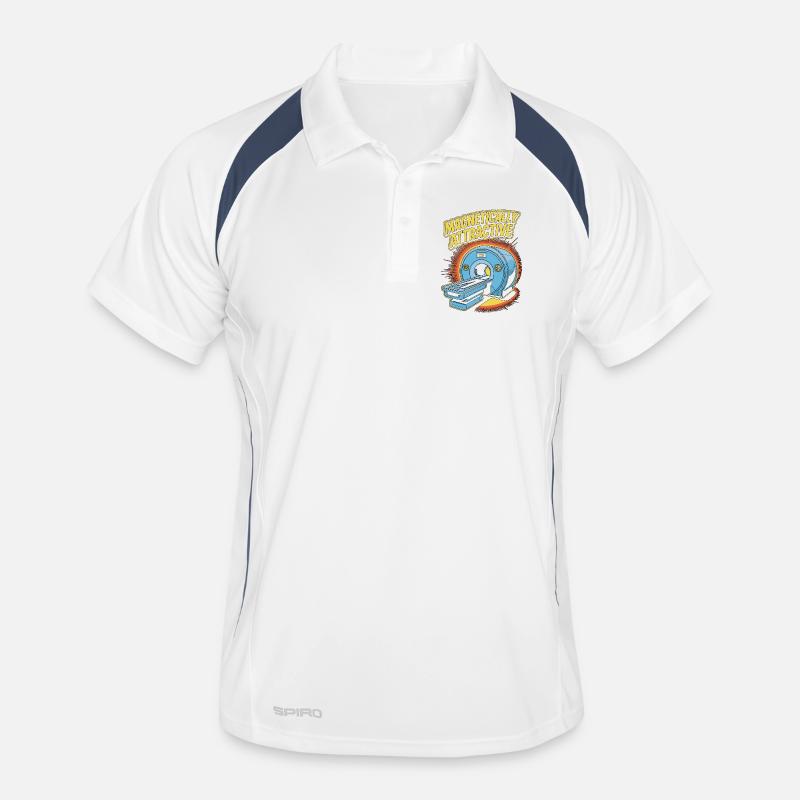 MRI Tech Magnetically Attractive Radiographer - Männer Polo atmungsaktiv - Weiß/Navy