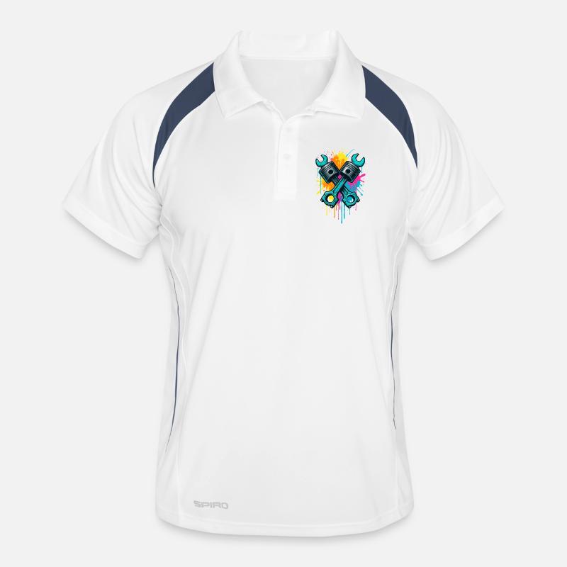 Screwdriver piston design, workshop mechanic Men's Polo breathable