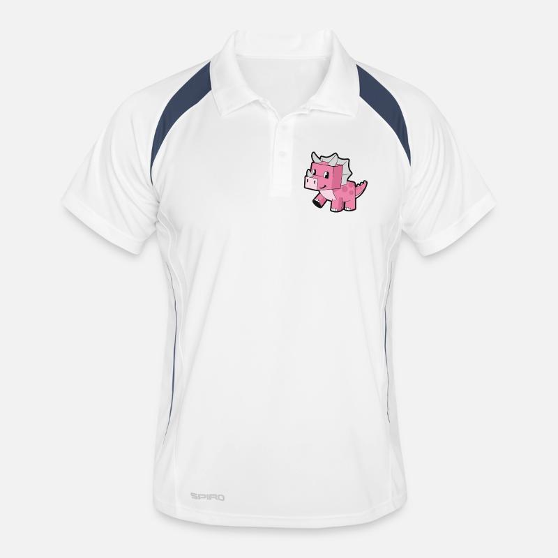 Dinosaure  Cube Rose Kawaii Polo respirant Homme
