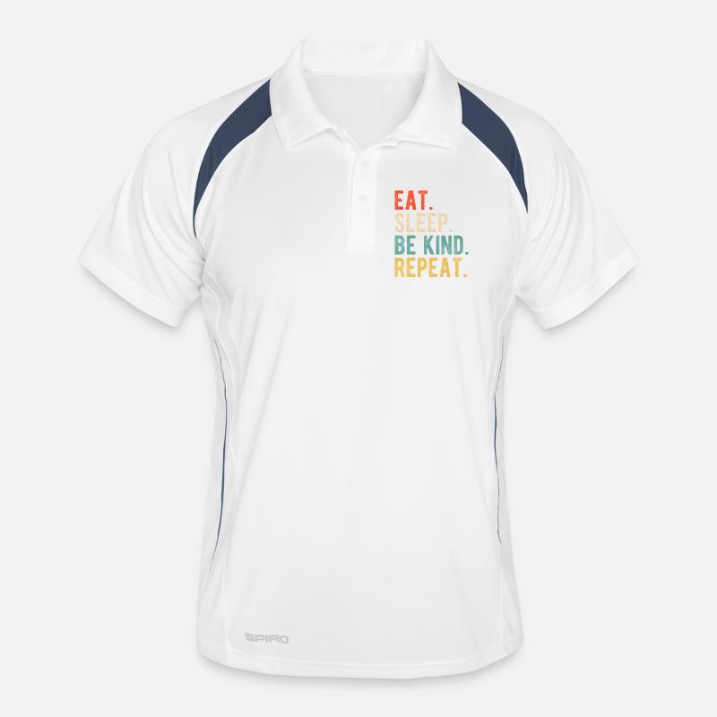 Mange, dors, sois gentil, répète, déclaration rétro positive Polo respirant Homme