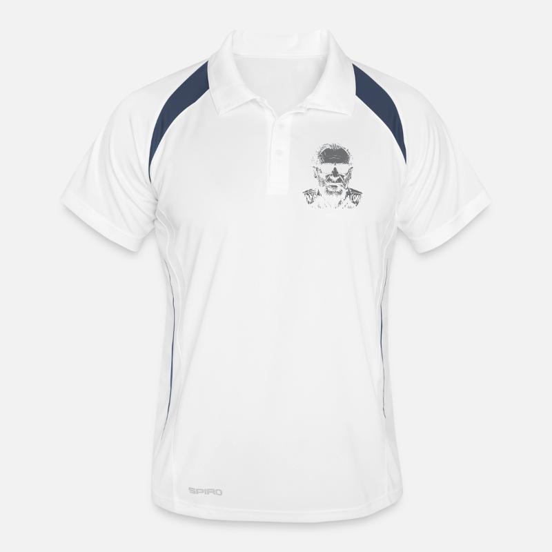 Bukowski Portrait Quote on introverts Men's Polo breathable