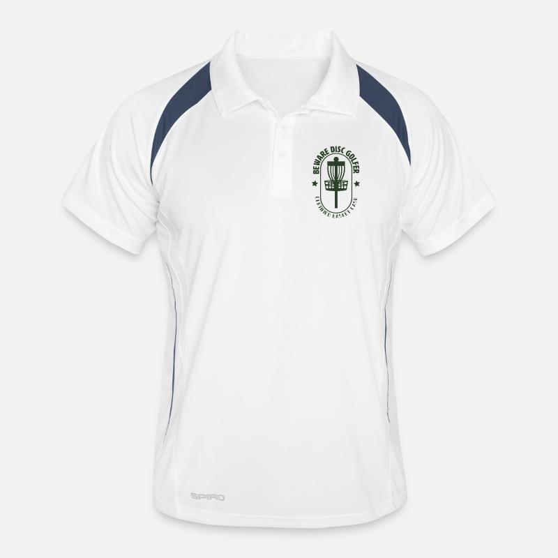 Attention au disc golfeur Polo respirant Homme