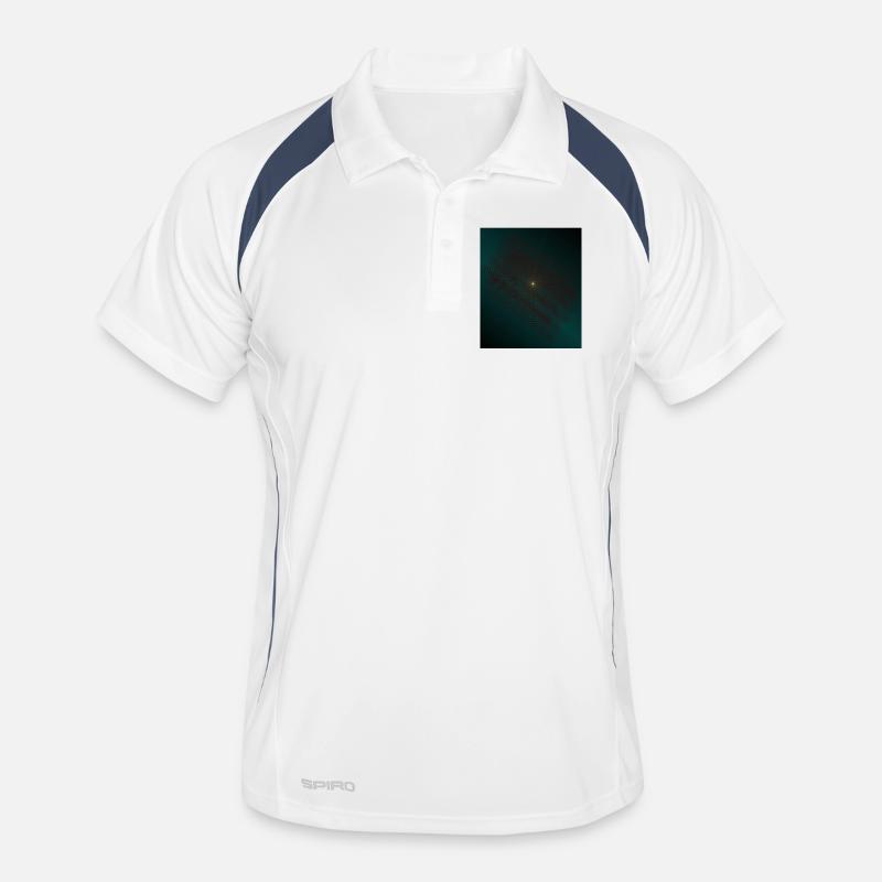 Spirale de lutte turquoise au centre Polo respirant Homme