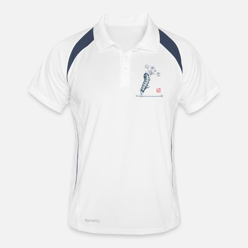 Dovetail Caterpillar with Kanji Stamp Men's Polo breathable