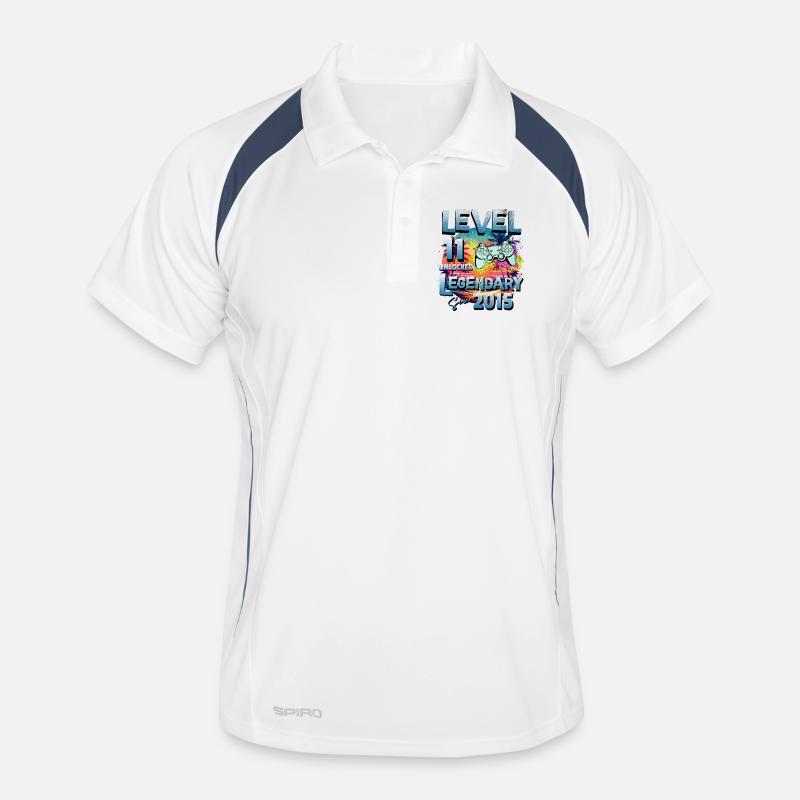 Level 11 years Unlocked since 2015 Birthday Men's Polo breathable