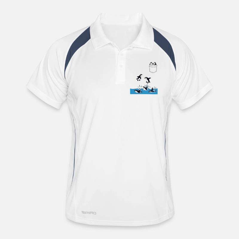 Penguin Jump Into The Water Pocket Design Polo respirant Homme