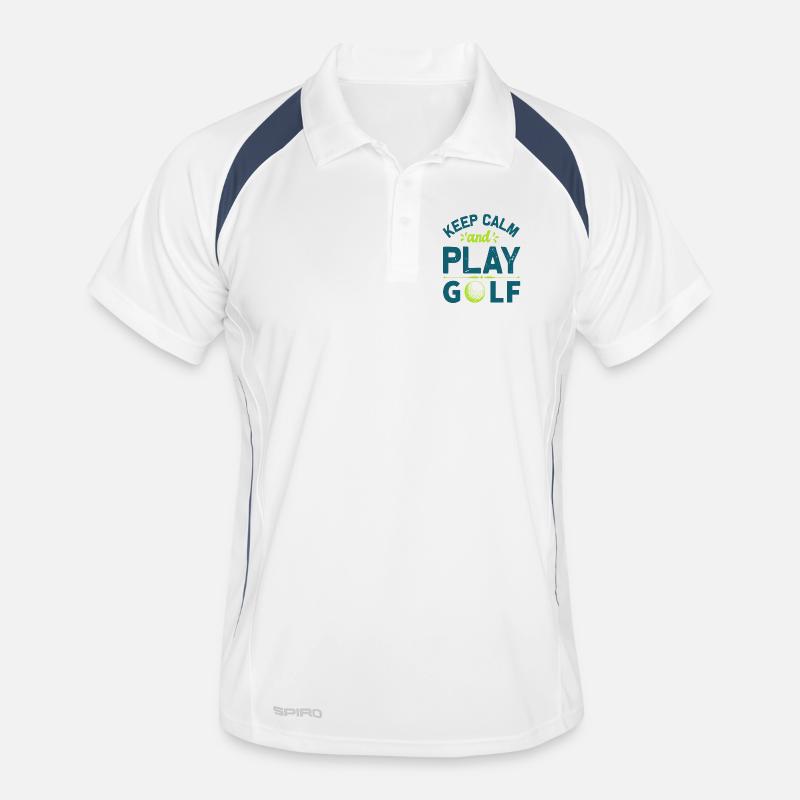 Keep Calm and Play Golf: Cooles Golfer Statement Männer Polo atmungsaktiv