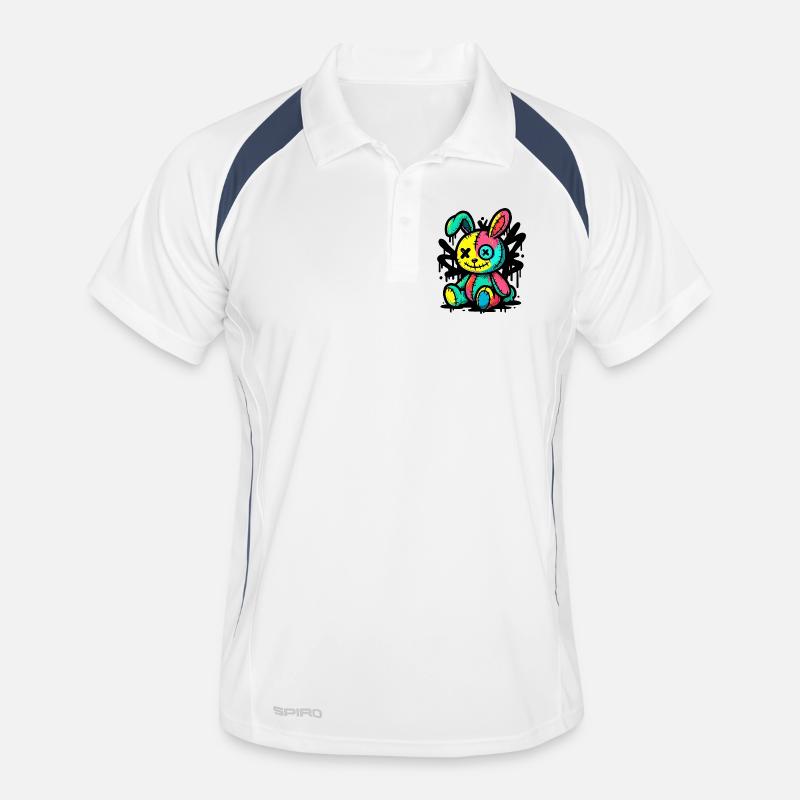 Gothic Bunny Weirdcore Dark Horror Animal Doll Men's Polo breathable
