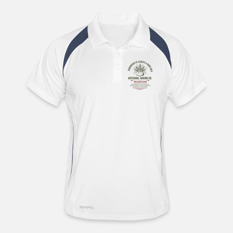 Sourdough Bread Baking Baker Bread Making Local Men's Polo breathable