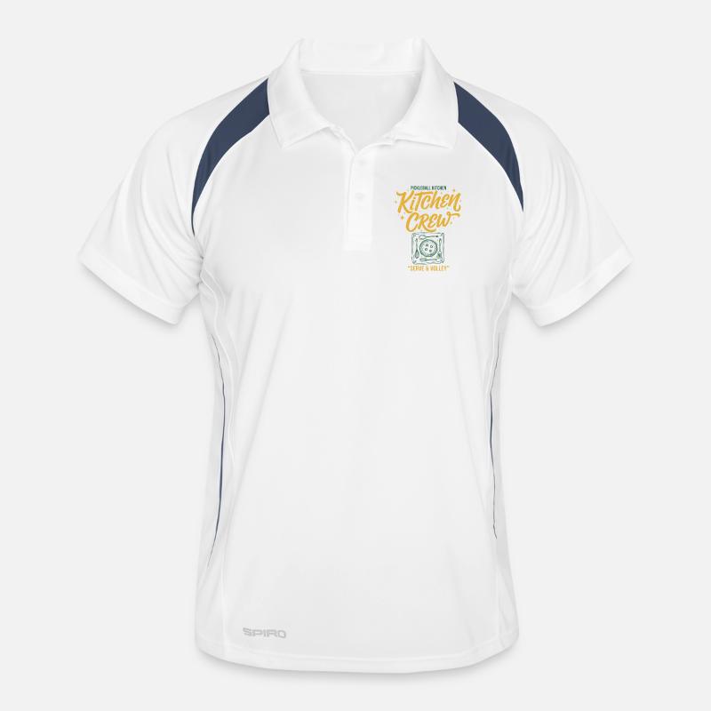 Équipe de cuisine de pickleball : service et volley avec amour Polo respirant Homme