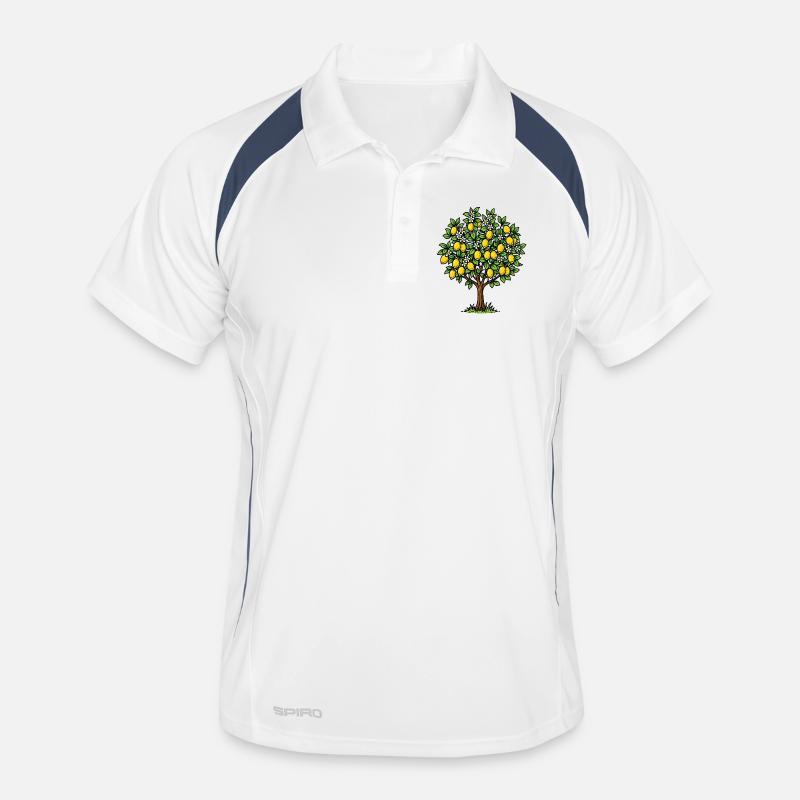 Vintage lemon tree - Men's Polo breathable - white/navy