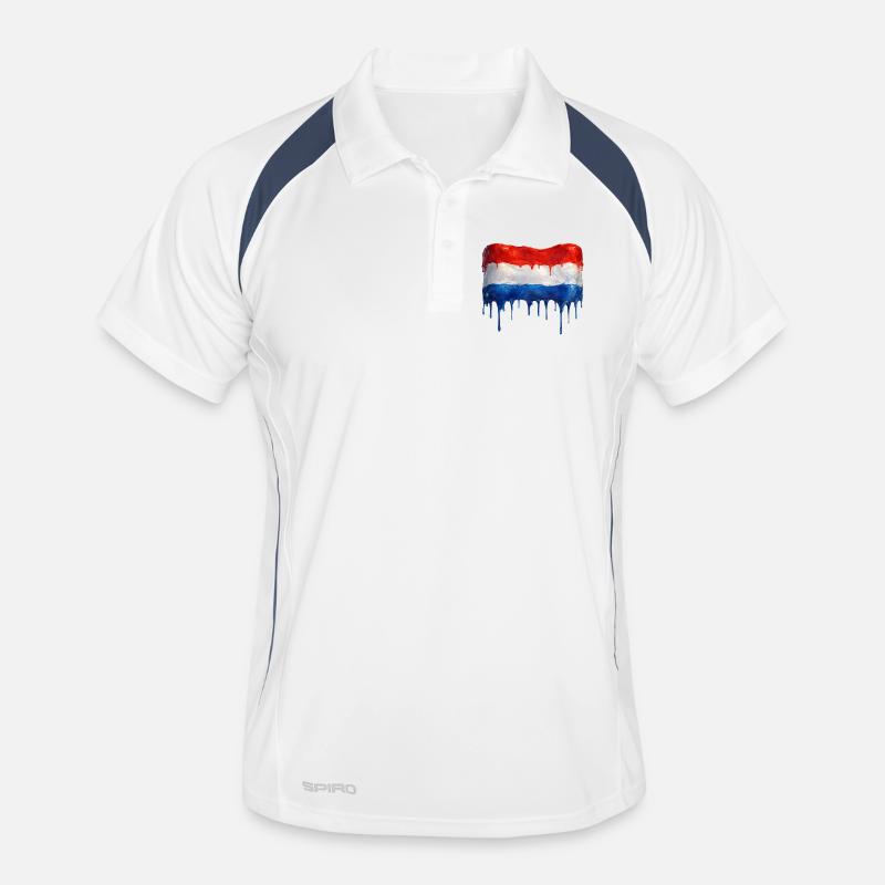 Dripping Dutch flag Men's Polo breathable