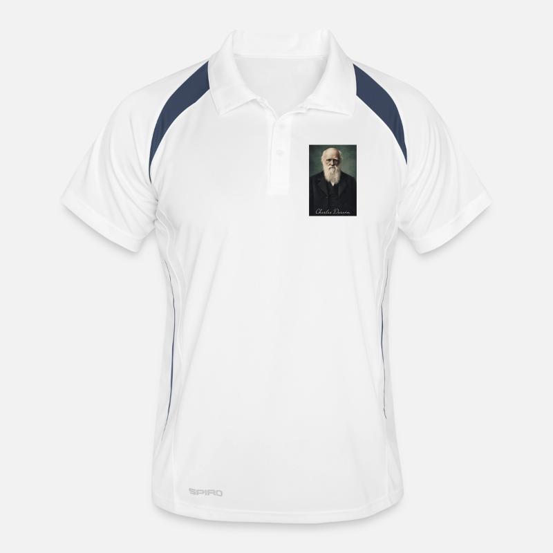 Charles Darwin Portrait Men's Polo breathable