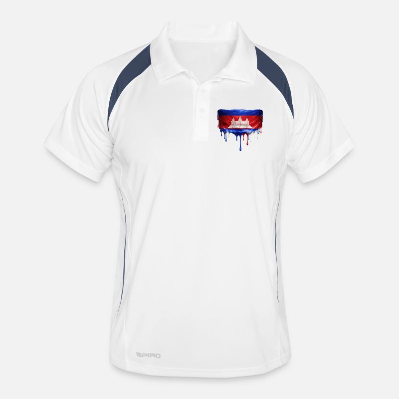 Drapeau de largage d’Angkor Wat Polo respirant Homme