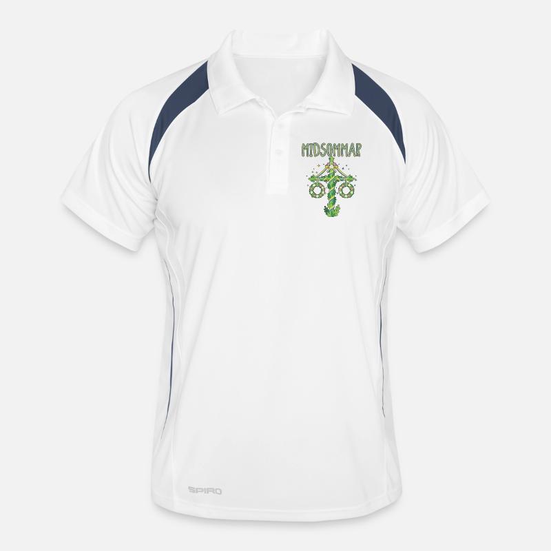 Litha Pagan Solstice d’été Midsommar Polo respirant Homme