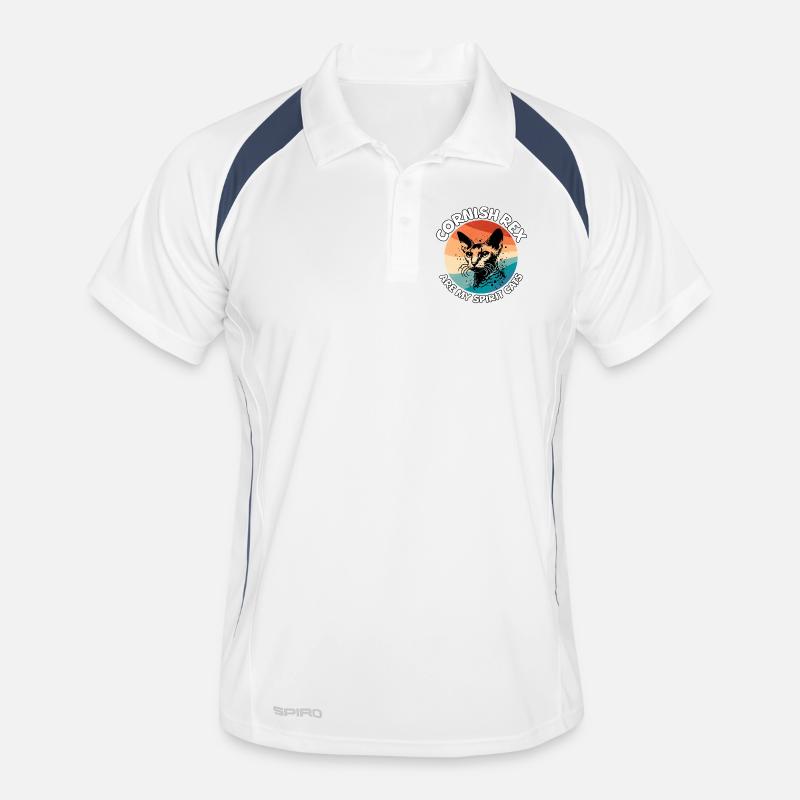Diques drôles de Cornish Rex Cat Polo respirant Homme