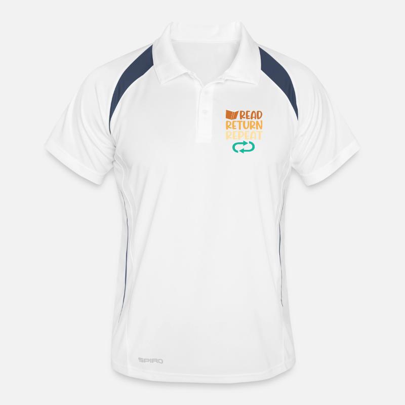 Library Book Bookworm Reading Bookworm Men's Polo breathable
