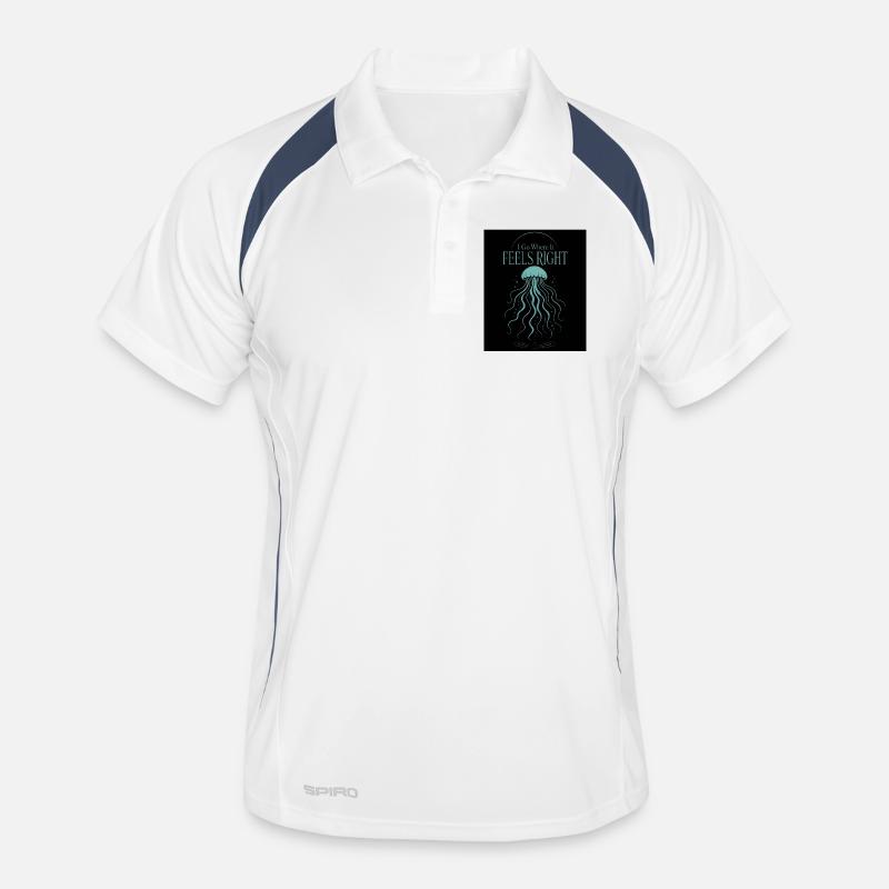 Méduse Océan Méduse Fluide Douce Marine Polo respirant Homme