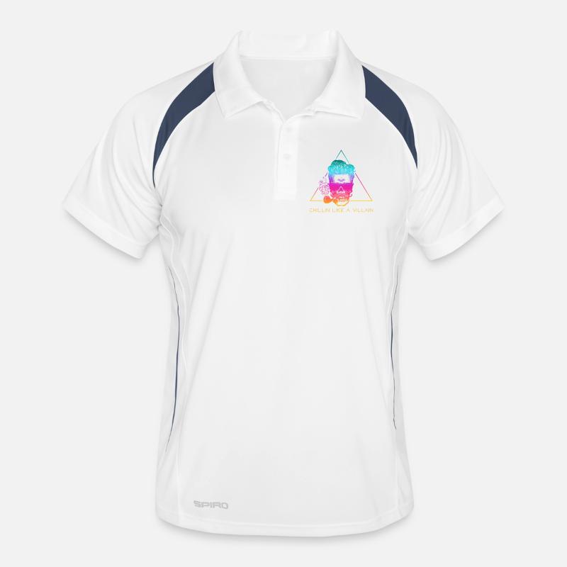 Skull with Sunglasses – Chillin Retro Men's Polo breathable