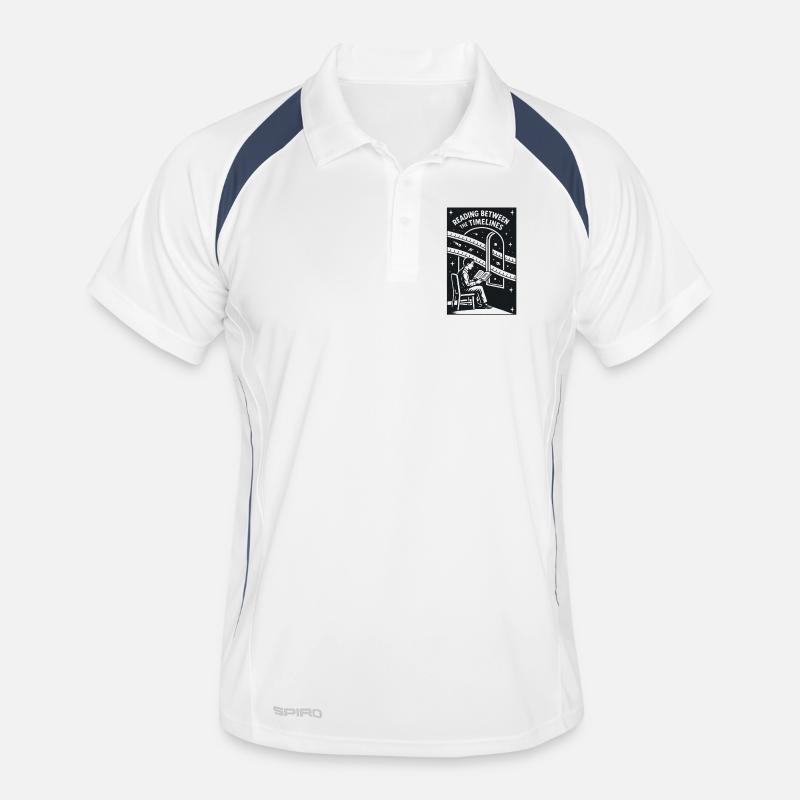 Reading Between Timelines | Sci-Fi Book Men's Polo breathable