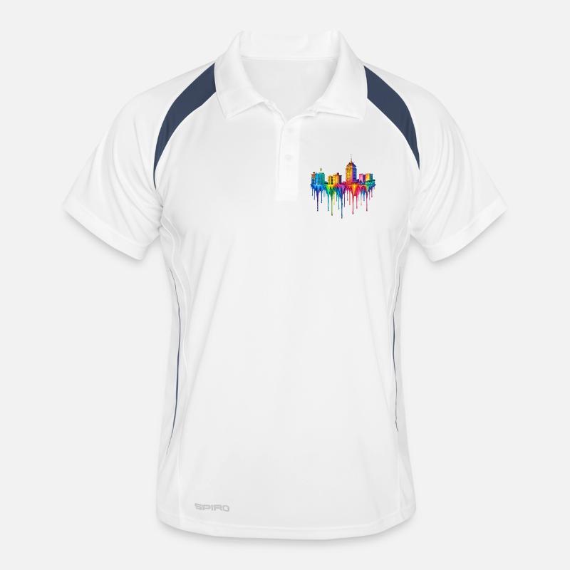 Fresno California Dripping Paint Men's Polo breathable