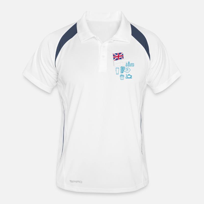 EXANGLIA (Blue + White Text) Men's Polo breathable