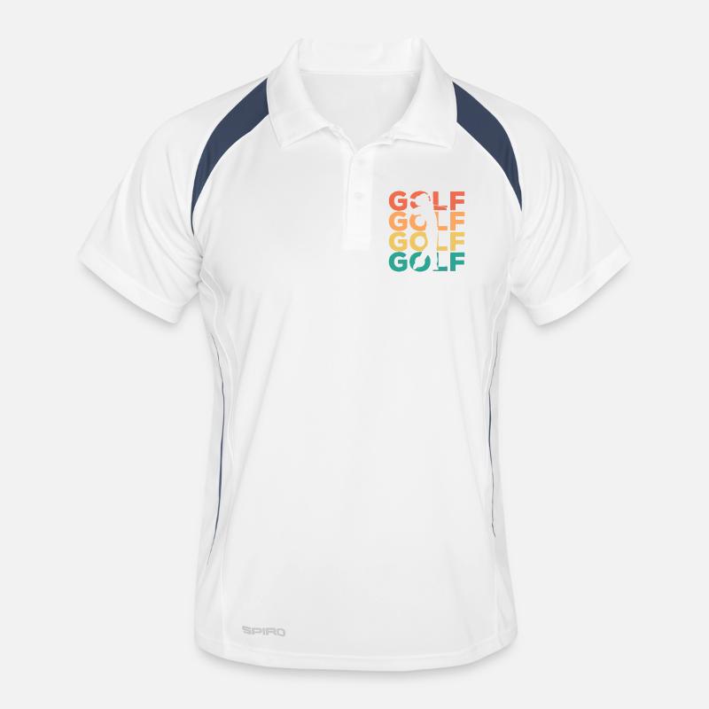 Rainbow Golf Swing Silhouette Men's Polo breathable
