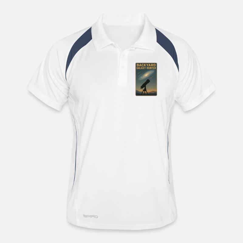 Backyard Galaxy Hunter | Astronomy - Men's Polo breathable - white/navy