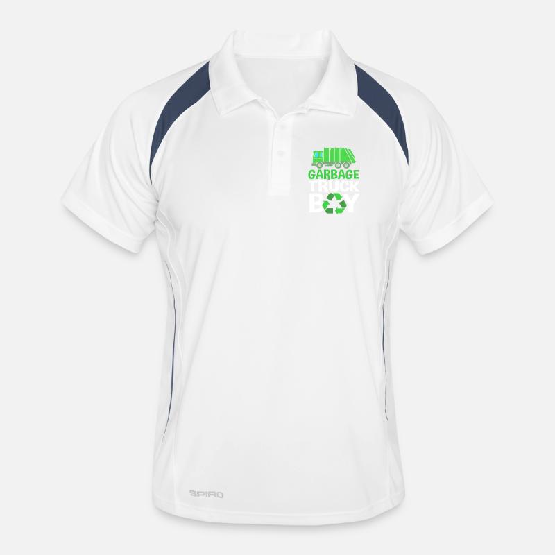 Garbage Can Garbage Truck Garbage Truck Garbage Man Men's Polo breathable