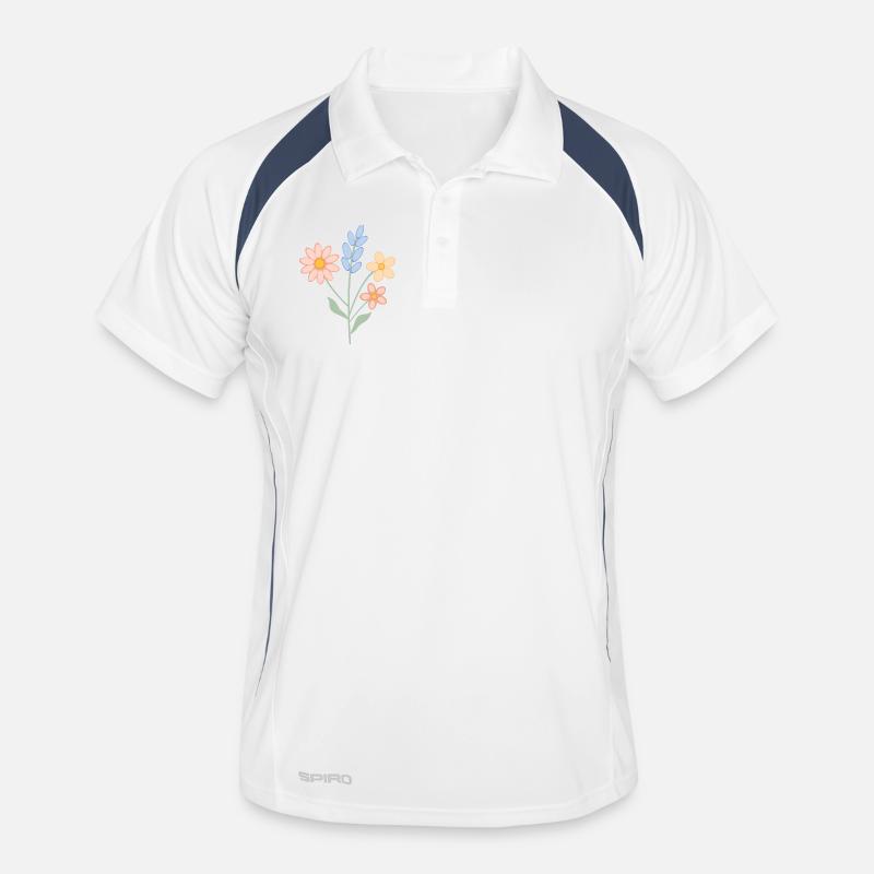 Pastel Bouquet – Spring-like Design Men's Polo breathable