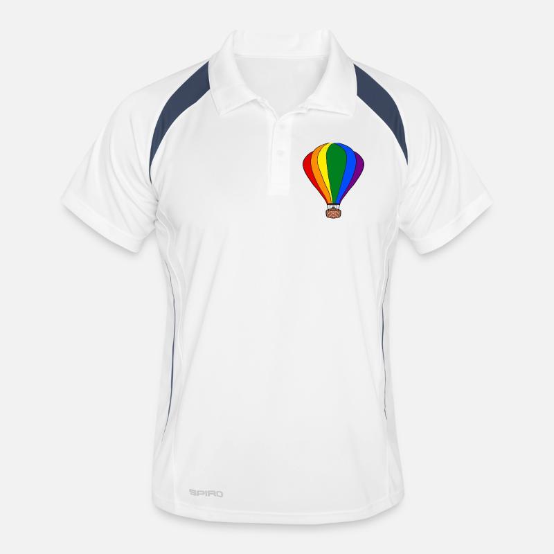 Regenbogen-Ballon Männer Polo atmungsaktiv