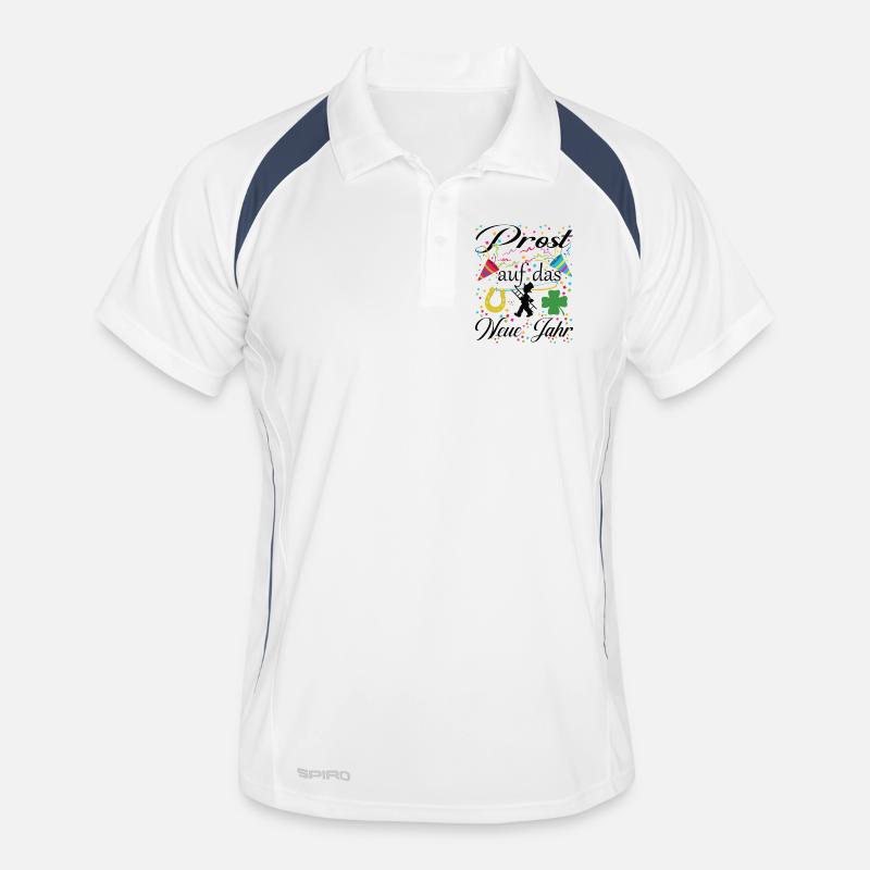 PROST AUF DAS NEUE JAHR Männer Polo atmungsaktiv