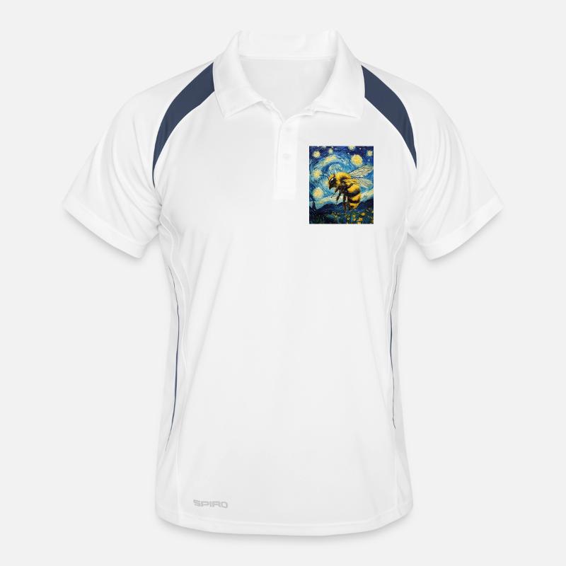 Biene Van Gogh Style Starry Night Männer Polo atmungsaktiv