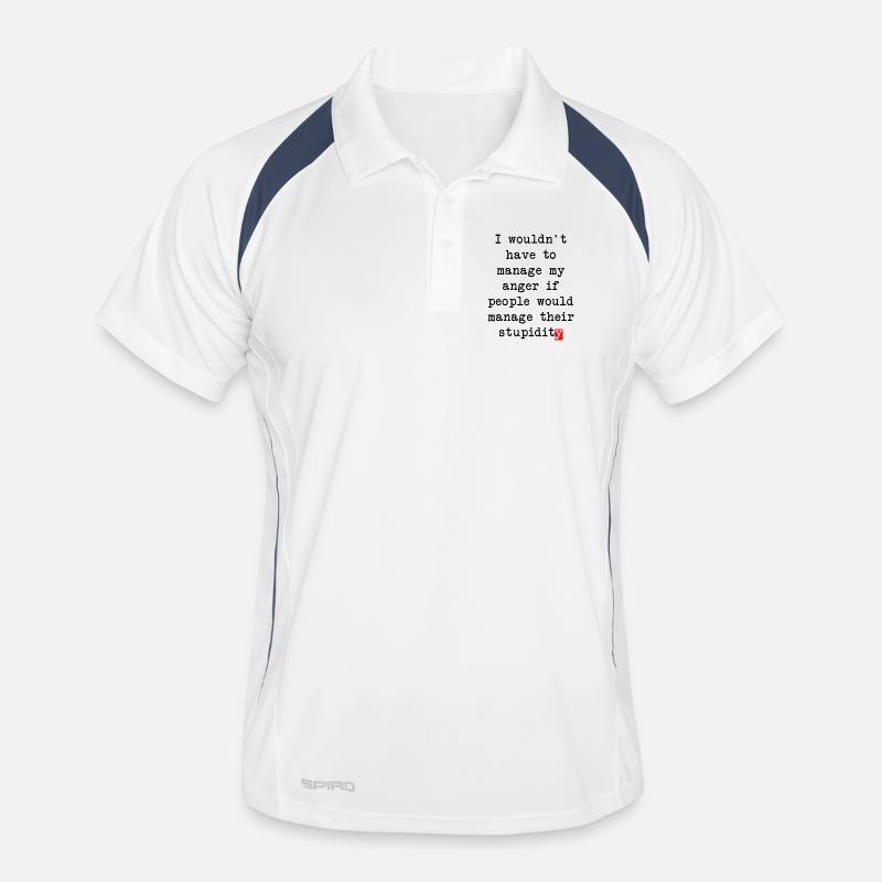 Gestion de la colère – Déclaration humoristique Polo respirant Homme