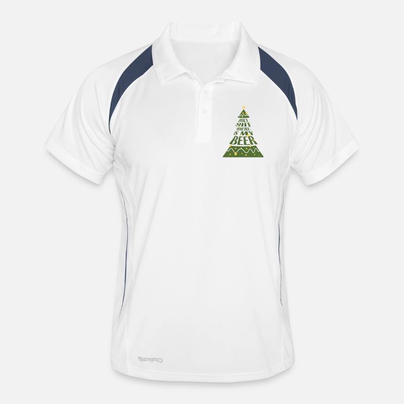 Weihnachtsbaum Spruch Bierquest Männer Polo atmungsaktiv