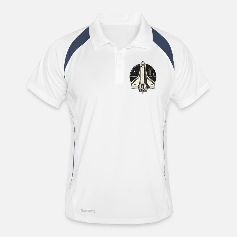 Retour sur la Lune - design spatial rétro vintage Polo respirant Homme