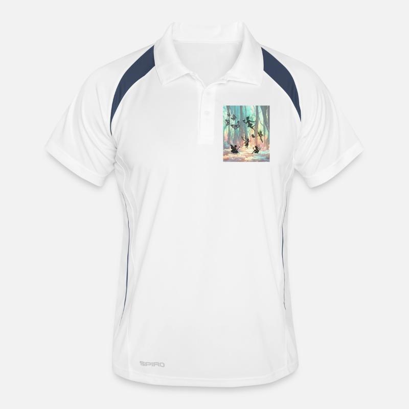 Regenbogenfeenwald Männer Polo atmungsaktiv