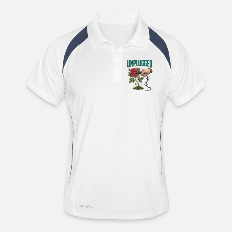 Unplugged - Men's Polo breathable - white/navy