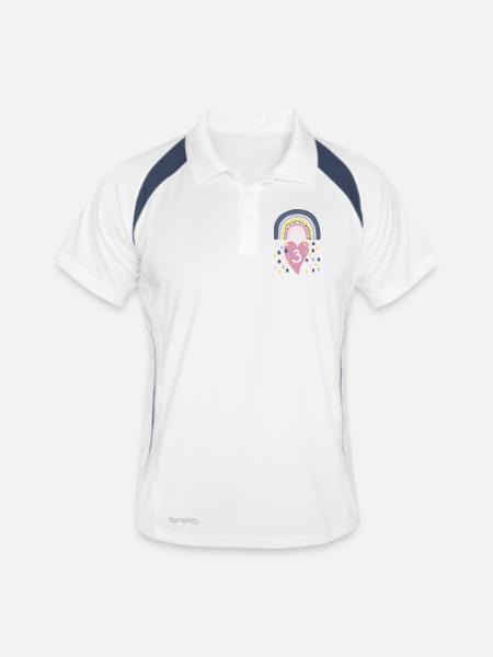 Rainbow 3rd Birthday Children - Men's Polo breathable - white/navy - Front