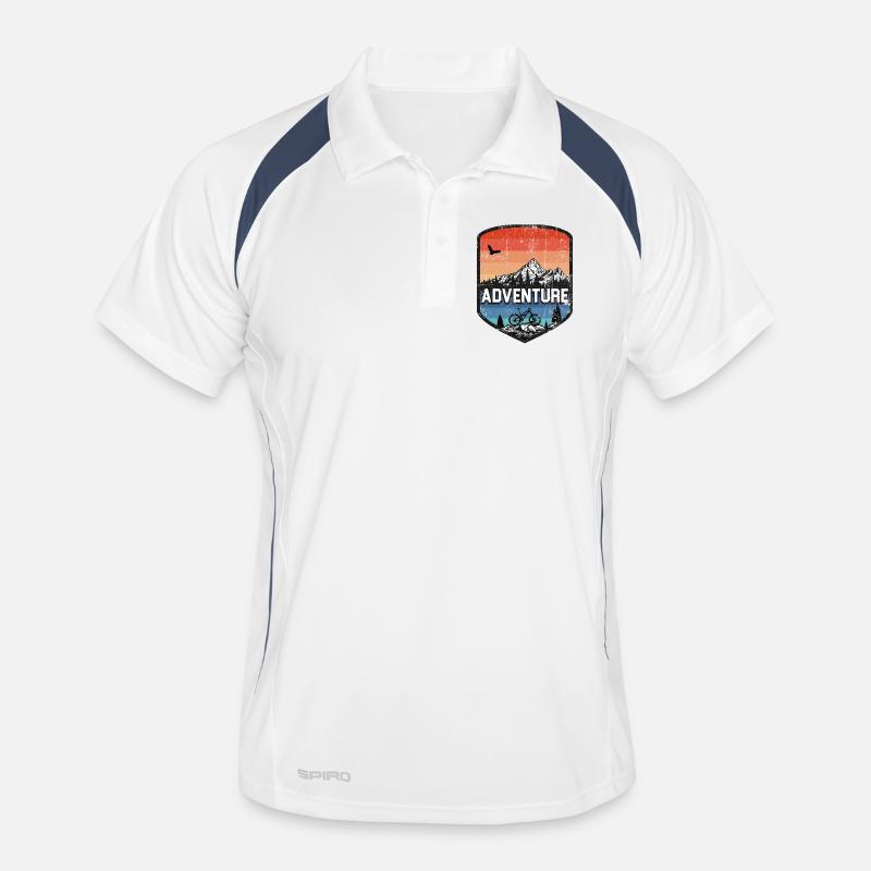 Coucher de soleil du Adventure Summit MTB Polo respirant Homme