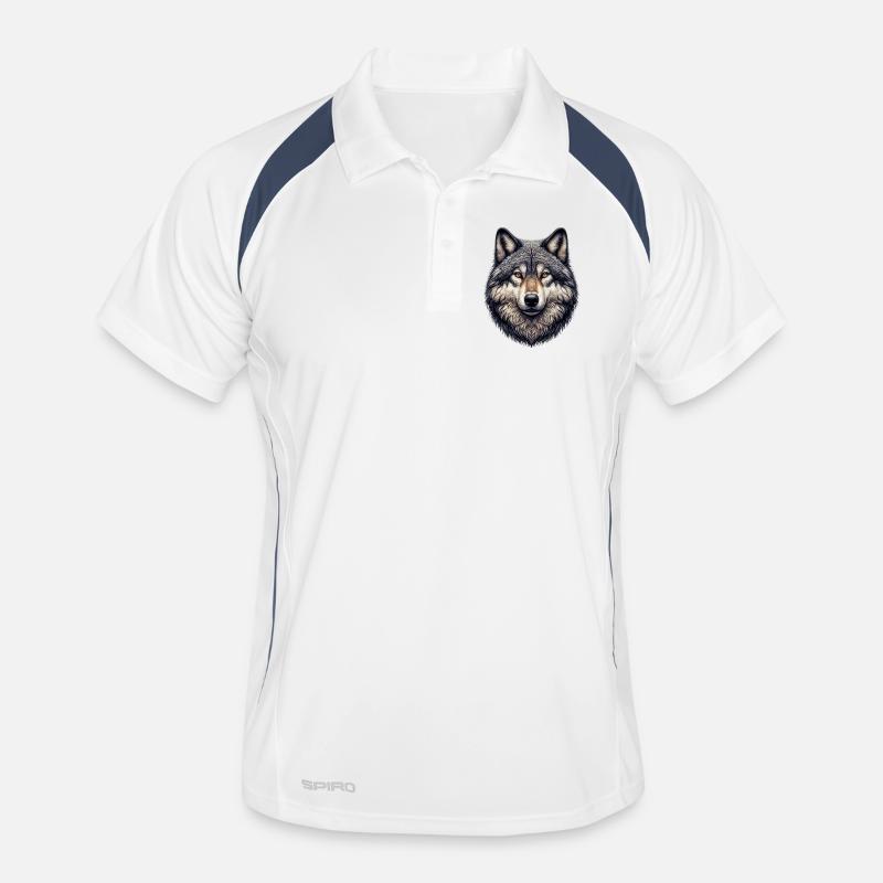 Wolf - Men's Polo breathable - white/navy