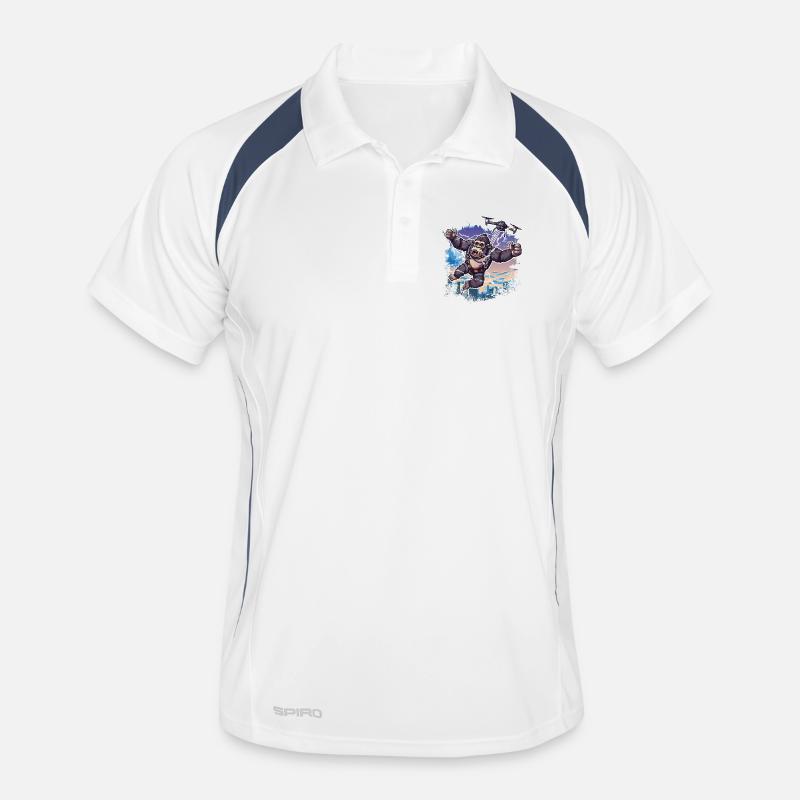 Gorille Drone Enfants Drôle Polo respirant Homme
