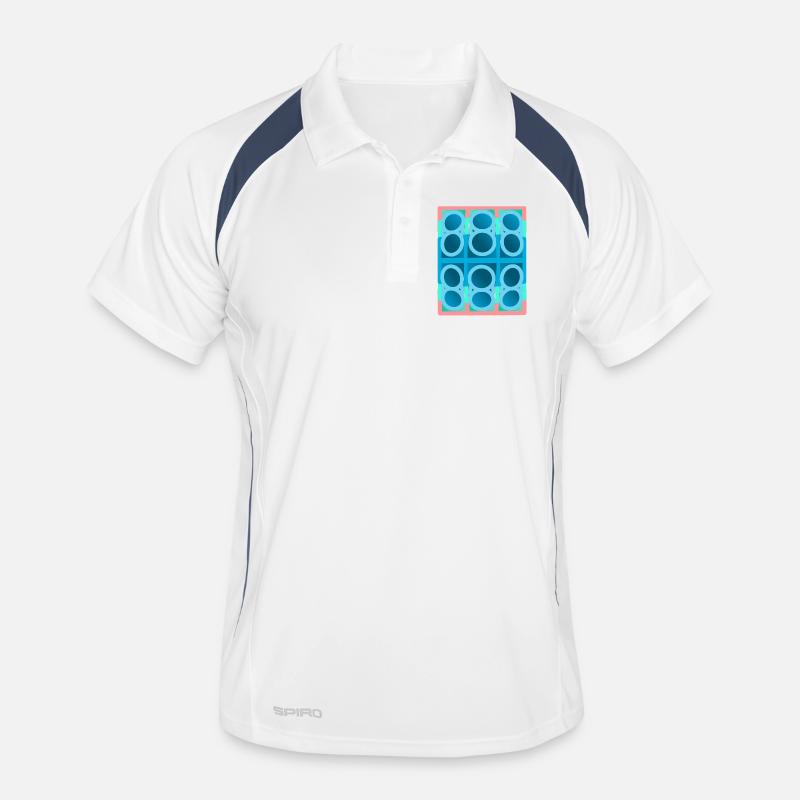 blue pattern, graphic art Men's Polo breathable