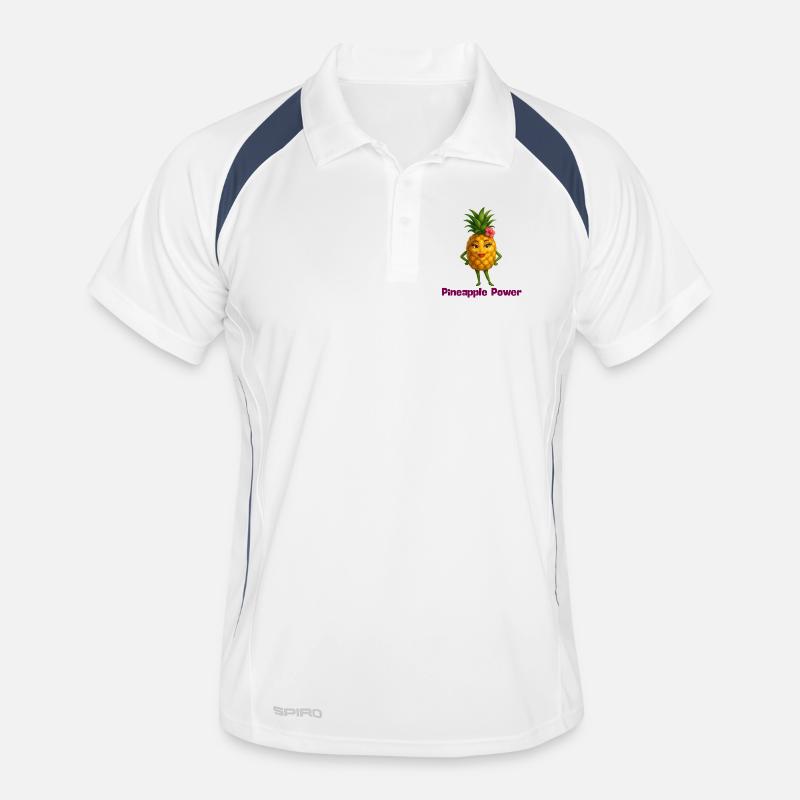 Pineapple Power Cartoon Character Men's Polo breathable