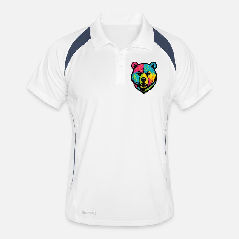 Ours mal léché Pop Art Polo respirant Homme