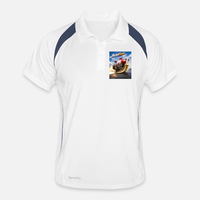 Rocket Snail Space Fast Adventure - Men's Polo breathable - white/navy