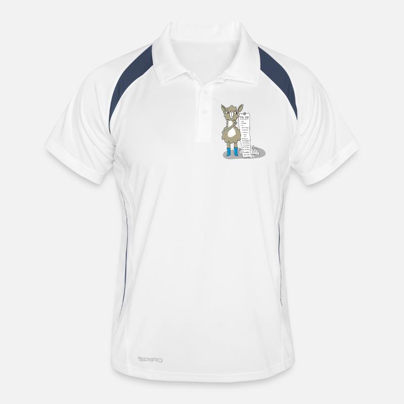 Llama with a to-do list Men's Polo breathable